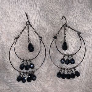 Express Black Chandelier Earrings
